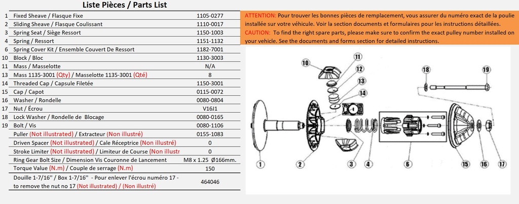 CLUTCH POWERBLOC 80 ARCTIC CAT 800 - RIOT 8000 2020-22
