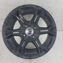 front alum. rim, matt black 14", alum rim,bake matte black painting