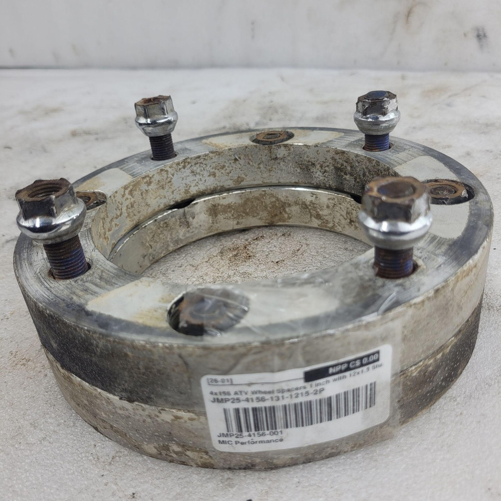 [JMP25-4156-001] 4x156 ATV Wheel Spacers 1 inch with 12x1.5 Studs and 131mm