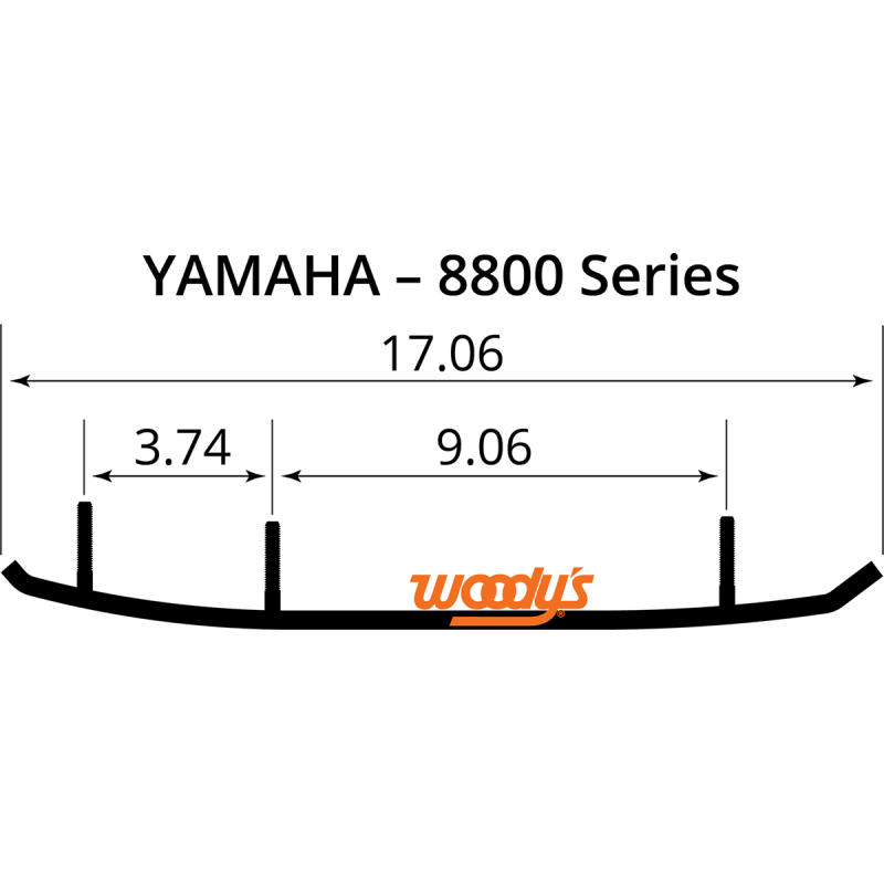[10-4612-0262] 4 " X 60" TURNING 1 1/2" END PAD (YAM MTN SKI)